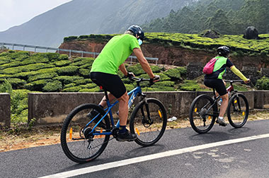 man riding bike in Rajasthan