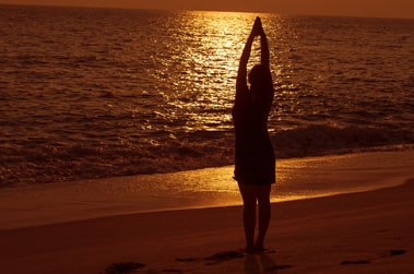 Yoga at Marari Beach